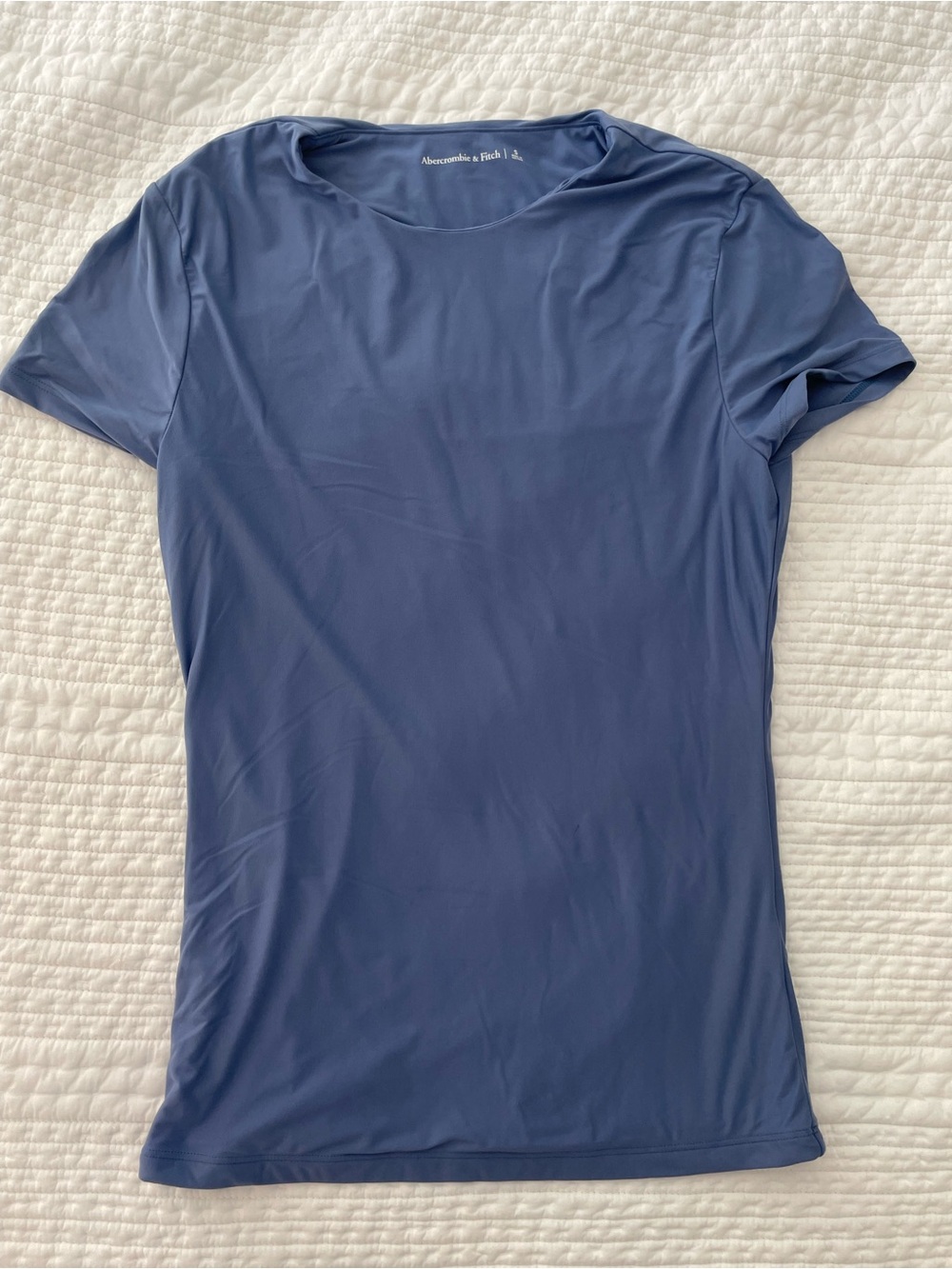 Abercrombie & Fitch Short Sleeve Crew Top - Slate Blue